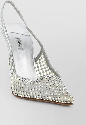 Le Silla gilda slingback pumps metallic stiletto design
