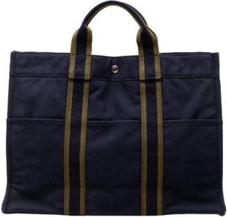 Herm&egrave;s Pre-owned Tote Bags, female, Blue, Size: ONE SIZE Pre-owned Fourre Tout MM Tote