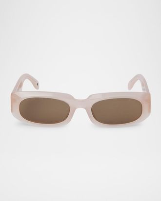 Palm Angels Mens Noah Acetate Oval Sunglasses