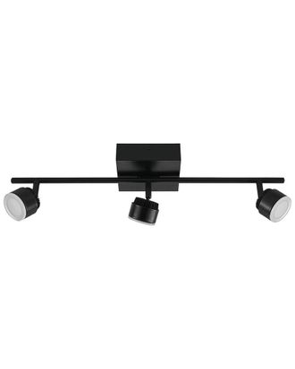 Eglo Eglo Armento 3 Light Integrated Led Track Light With Black Finish & Adjustable Lamp Heads