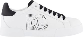 Dolce & Gabbana Sneakers, female, White, Size: 9 US Portofino Sneaker White/Black