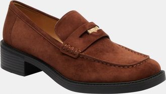 Coach Womens Square Toe Loafer - Brown - Size UK 3.5