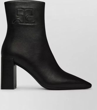 Courr&egrave;ges leather ankle boots