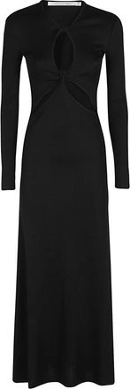 CHRISTOPHER ESBER Twist Anglaise Jurk - Dames - Maxi kleedjes - Zwart - XS - Kleedjes