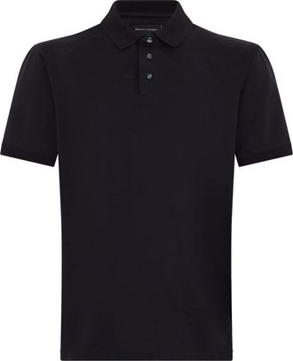 Emporio Armani Monogram Polo - Heren - Polos - Blauw - XL - Katoen - Tops