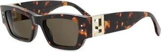 Fendi Zonnebril - Dames - Zonnebrillen - Bruin - 53 MM - Accessoires