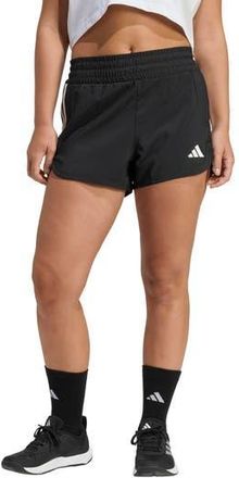 adidas Pacer High Waist Climacool Shorts in Black/White at Nordstrom Rack, Size X-Large