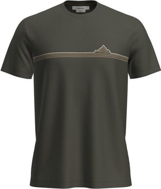 Icebreaker Merino 150 Tech Lite S/S Tee Range Stripes Merinoshirt f&uuml;r Herren | grau