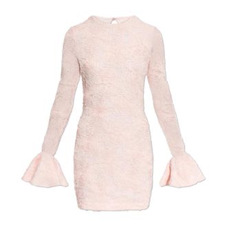 Rotate ROTATE Birger Christensen, Short Dresses, female, Pink, Size: 2XS Floral Motif Dress