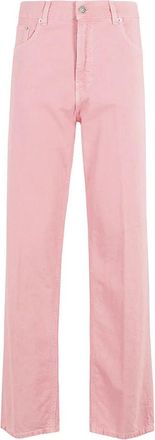 Haikure Twill Straight Jeans - Dames - Regular Fit Jeans - Roze - W24 - Katoen - Jeans