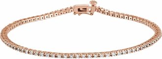 Diamond2Deal 14k Gold 7/8 CTW Lab-Grown Diamond Line Bracelet 7.25