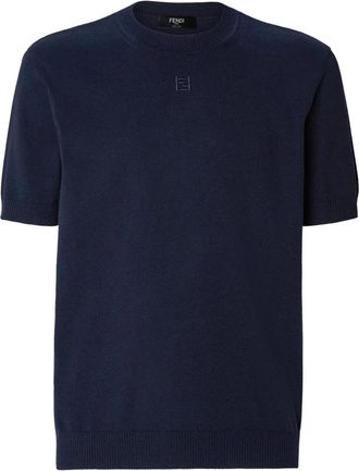 Fendi Round-neck Truien - Heren - Ronde hals truien - Blauw - S - Truien & Vesten