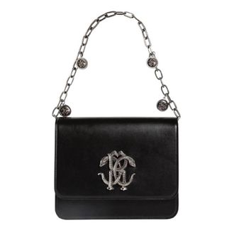 Roberto Cavalli Mirror Snake Leather Shoulder Bag