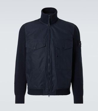 Stone Island Compass cotton bomber jacket