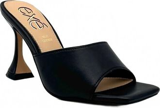 Ex&eacute; Womens Bianca Wide-Band Sculptural Heels In Black