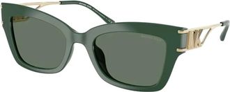 Michael Kors Cantabria Zonnebril - Dames - Zonnebrillen - Groen - 52 MM - Nylon - Accessoires