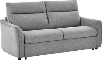 Vente-Unique Sof&aacute; cama express 3 plazas en tela gris SOVANIA