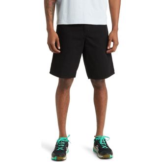 Carhartt Work in Progress Organic Cotton Canvas Carpenter Shorts in Black (Rinsed) at Nordstrom, Size 30