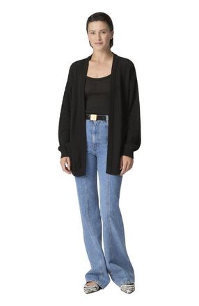 Missoni Chevron Cotton And Viscose Cardigan With Belt in Black at Nordstrom, Size 44 It