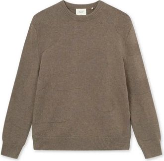 For&eacute;t Mens Relaxed Jacquard Sweater In Stone