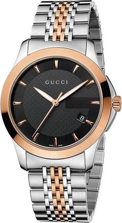 Gucci Accessoires, Heren, Grijs, ONE Size, Ya 126410 Polshorloge
