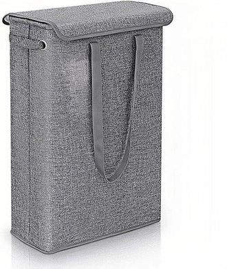 OEM Cesto Ropa Sucia 45 Litros, Cesto Ropa Tapa, Cesto Ropa Sucia Port&aacute;til Cesto Ropa Estrecho, Cesto Ropa Angosto Cesto Plegable Ropa Sucia, Gris