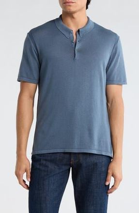 John Varvatos Canon Short Sleeve Polo in Blue Smoke at Nordstrom Rack, Size Xx-Large