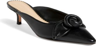 Cinq &agrave; Sept Layla Knotted Rose Mule in Black at Nordstrom, Size 10.5Us