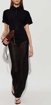 Alaia Wool Dress, Womens, Black