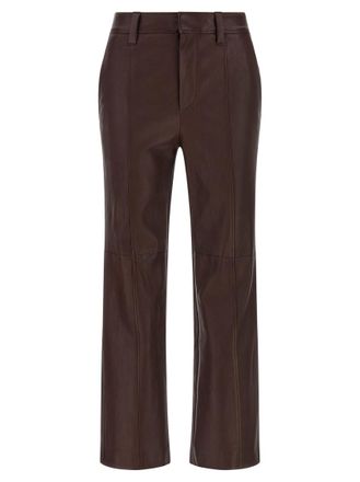 Brunello Cucinelli Brown Square Cigarette pants