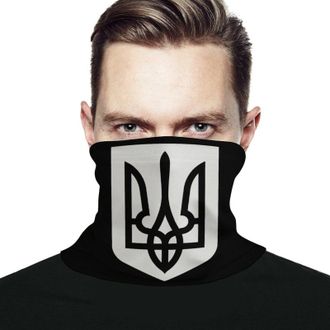 Generic Coat of Arms of Ukraine Multifunctional Outdoor Headwear Breathable Neck Warmer Face Mask Comfort Neck Gaiters