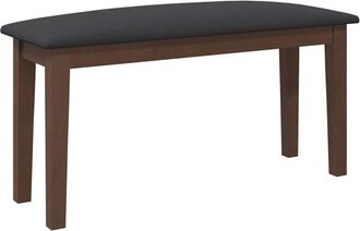 vidaXL Vidaxl - Banco 90 cm Madera Maciza Marrón Caucho