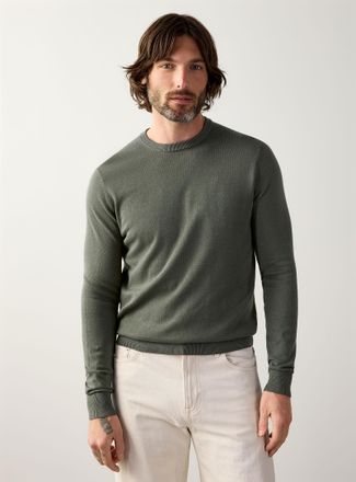 Le 31 Mens Minimalist crew-neck sweater