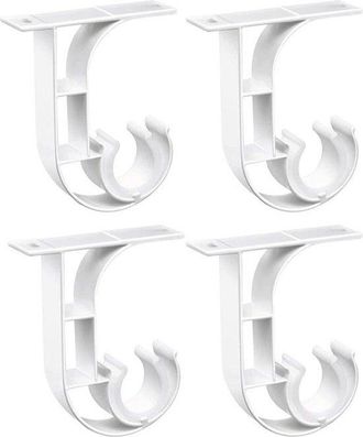 No Brand Soporte De Techo. Adecuado Para Barra De Cortina. Soporte Blanco Resistente. Adecuado Para Barra De Cortina. Soporte Para Barra De Cortina