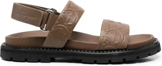 Ferragamo Gancini Debossed Sandals
