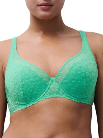 Chantelle Womens Girls Plunge T-Shirt Bra - Turquoise Polyamide - Size 32D