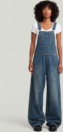 G-Star Straight Leg Tuinbroek - Donkerblauw - Dames