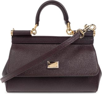 Dolce & Gabbana Handtas Sicily Klein - Dames - Handtassen - Paars - ONE Size - Leer - Tassen