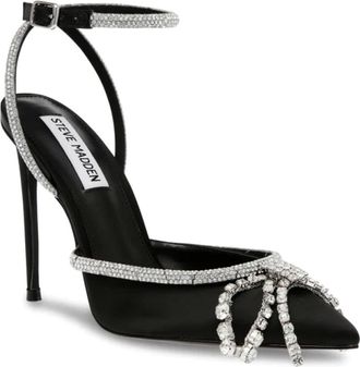 Steve Madden Sandalia con lazo y pedrer&iacute;a - Shoes - Mujer - Negro - 37 1/2 EU