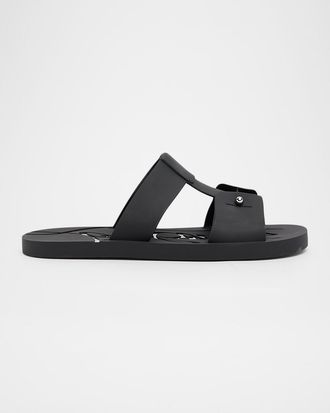 Christian Louboutin Men & apos;s Zakouski Flat Rubber Sandals