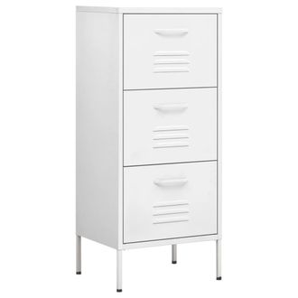 vidaXL Armario De Almacenamiento Acero Blanco 42,5x35x101,5 Cm Vidaxl