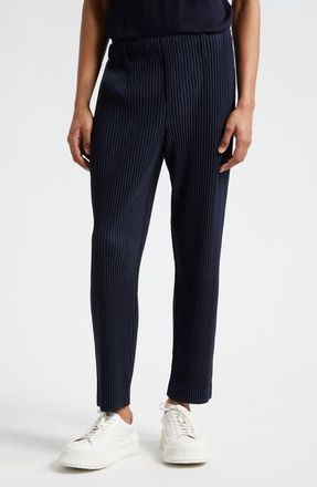 Homme Plissé Issey Miyake Pleated Pull-On Pants in Navy at Nordstrom, Size 1