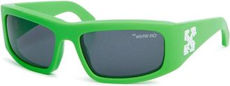 Off-white Sunglasses Rectangle Full Rim, Green Frame And Dark Grey Lens Oeri044Joseph5907