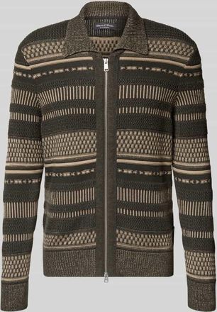 Marc O'Polo Strickjacke aus Baumwoll-Mix in Khaki, Größe XXL