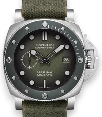 Officine Panerai Submersible Automatic Green Dial Mens Watch PAM01697