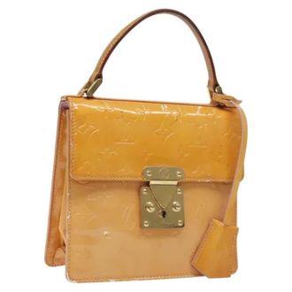 Louis Vuitton Tweedehands leren handtassen - Dames - Pre-owned - Geel - Maat: ONE Size Leer
