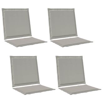 vidaXL Cojines De Asiento Y Respaldo 4 Pcs Gris Claro 47 X 45 X 2 Cm Vidaxl