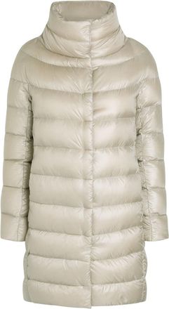 Herno Quilted Shell Coat - Grey - 50 (UK18 / Xxl)