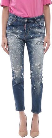 Dsquared2 Blue Slim Mid Rise Jeans