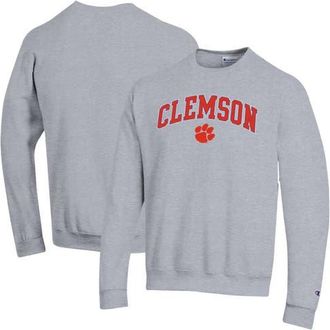 Champion Mens Champion Heather Gray Clemson Tigers Arch Over Logo Pullover Sweatshirt at Nordstrom, Size Xx-Large